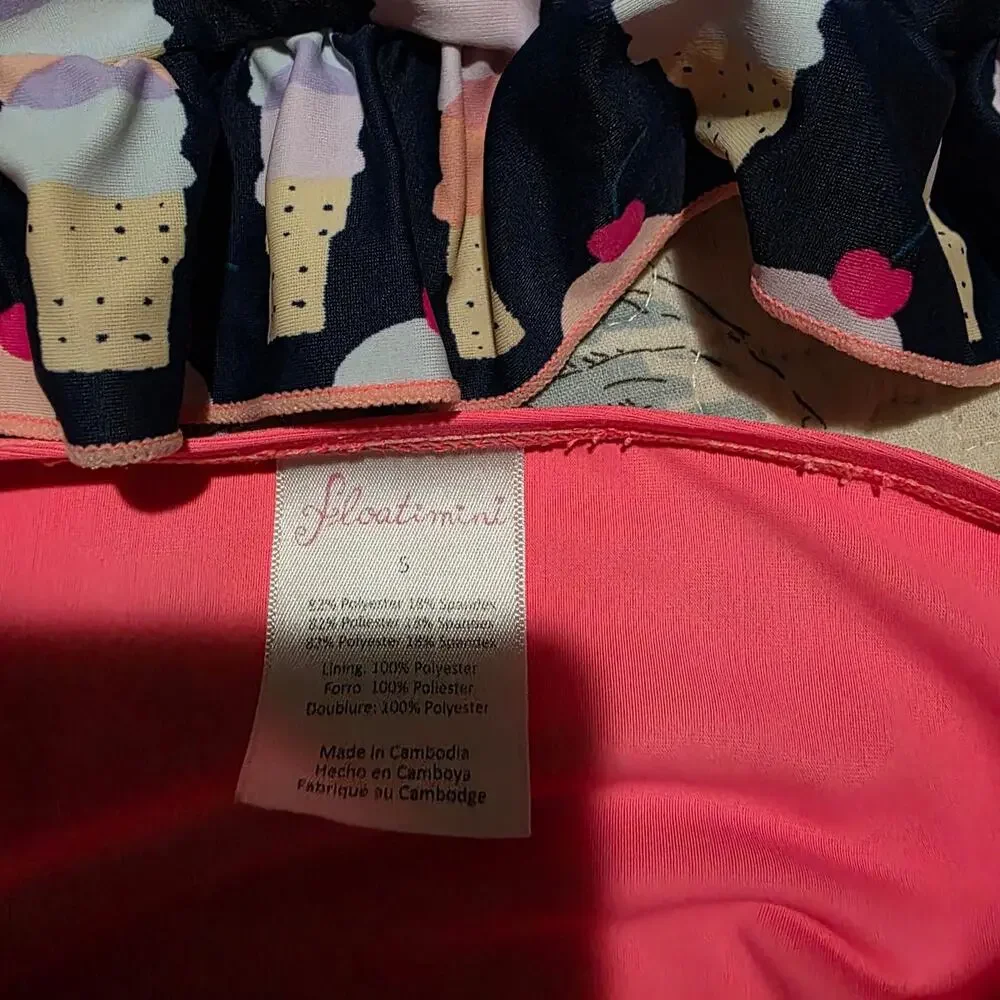 ​Floatimini Girls Ice Cream Two Piece Swimsuit Rash Guard Set Size 5